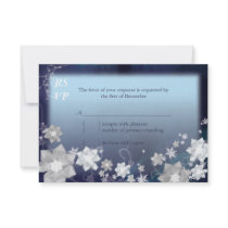 BridalHeaven SnowFlowers, das RSVP Karte (3.5x5, W