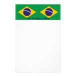 Briefpapier mit Flagge von Brasilien Individuelle Druckpapiere