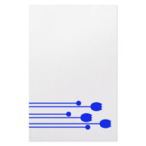 Briefpapier Notizpapie floral blume blau design Druckpapier