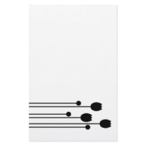 Briefpapier Notizpapie floral blume schwarz design Bedrucktes Papier