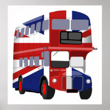 Britischer Bus Plakatdruck