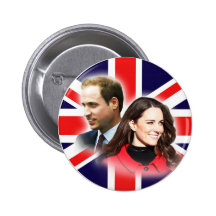 Britischer Flaggen-Knopf Williams u. Kate Anstecknadelbuttons