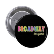 Broadway assez a indiqué le bouton pin's avec agrafe