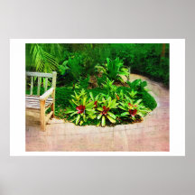 Bromeliad, Ölgemälde, tropische Sammlung Posterdrucke