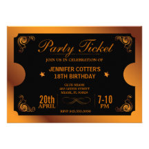 BronzeParty-Karte Personalisierte Einladungskarte