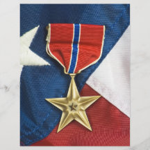 Bronzestern auf amerikanischer Flagge Vollfarbige Flyer