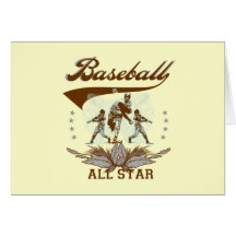 Brown-Baseball-All-Star- T-Shirts und Geschenke Grußkarten