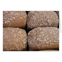 Brown-Brötchen Grußkarte