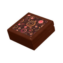 Brown/cercles espiègles de rose rétros coffret cadeau