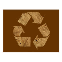 Brown recyceln Zeichen Postkarte