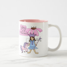 Brünette feenhafte Geschichten-Prinzessin Tee Tasse