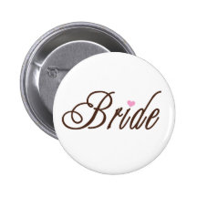 Bruns chics de jeune mariée badges