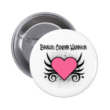 Brustkrebs-Kriegers-Herz Buttons
