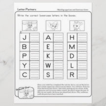 Buchstabe kopiert Arbeitsblätter Flyerdesign