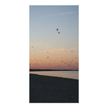 Buchtsonnenuntergang Foto Karten Vorlage