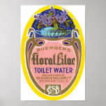 Buergers lila Toiletten-mit Blumenwasser Plakatdrucke