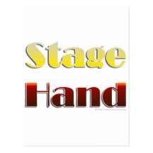Bühne-Hand (nur Text) Postkarten