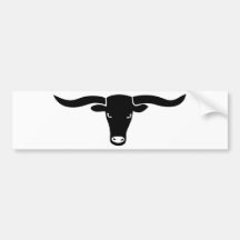 bull ox cow cowboy rodeo taureau vache adhésif pour voiture