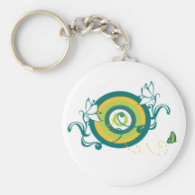 Bullaugen-Schmetterling Keychain Schlüsselband
