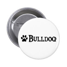 Bulldogge (Piratenart mit pawprint) Anstecknadel