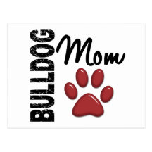 Bulldoggen-Mamma 2 Postkarte