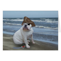 Bulldoggenpiraten-Grußkarte