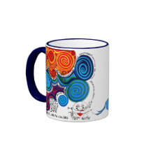 Bunt, wunderlich, hebend - KUNST Kaffeetasse empor