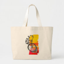 Bunte Fahrrad-Entwürfe Tragetaschen