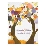 Bunte Fall-Liebe-Baum-moderne Hochzeits-Einladung