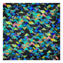 Bunte geometrische Explosion Foto Druck