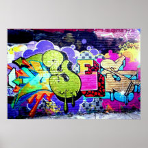 Bunte Graffiti-Kunst Plakatdrucke