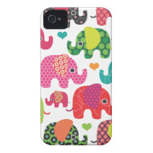 Bunter Elefant, Kindermuster iPhone 4 Hüllen