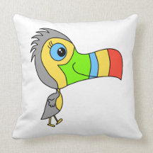 Bunter Toucan Vogel Kissen