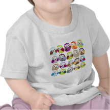Buntes Eulen-Muster Shirts