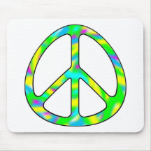 buntes Friedenszeichen Mousepads