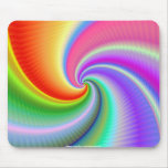 Buntes gewundenes Fraktal Mousepad/Mäusematte