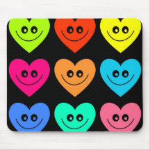 Buntes Herz Mauspads