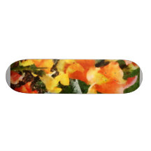 Buntes Snapdragons Bedrucktes Skateboard