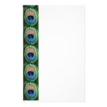 Buntglas-Pfau Personalisiertes Büropapier
