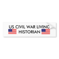 Bürgerkrieg-lebender Historiker US Autosticker