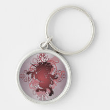 Burgunder-Fantasie-städtisches Einhorn Keychain Schlüsselbänder