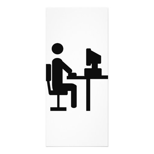Büroangestelltikone Personalisierte Werbekarte