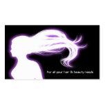 businesscards pourpres de salon de coiffure carte de visite