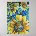 C.Curry, 3 Sonnenblumen, Kunstdruck Posterdrucke
