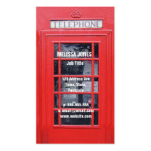 Cabine téléphonique rouge de Londres Carte De Visite