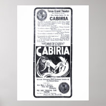 "Cabiria" 1916 affiches vintages d'annonce de film