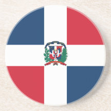 Caboteur de drapeau de la République Dominicaine Dessous De Verres
