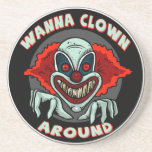 Caboteur mauvais de grès de clown dessous de verre