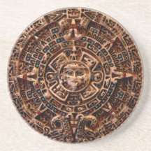Caboteur maya et aztèque de grès de calendrier de  dessous de verre