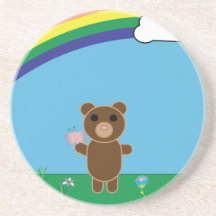 Caboteur mignon d'ours dessous de verre